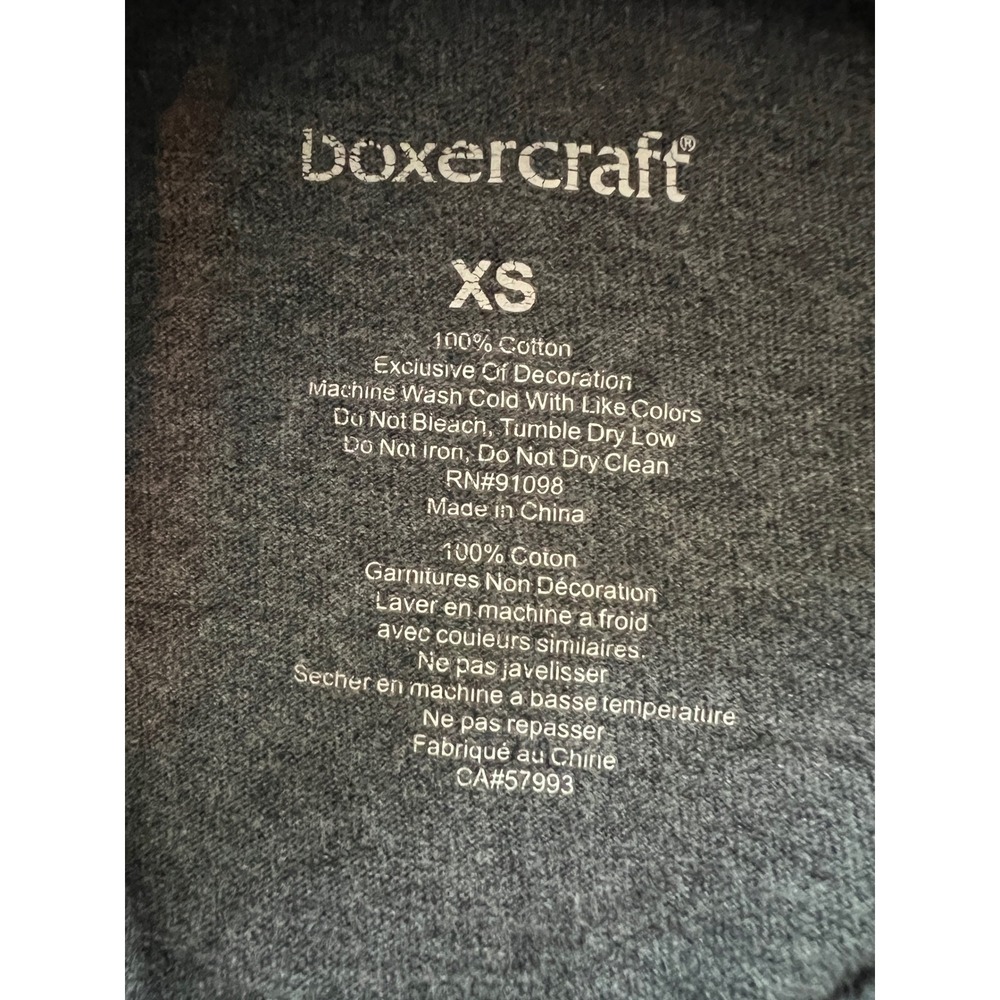 Boxercraft Pink Dog Graphic Hoodie Gray Black Long Sleeve Athletic Women's XS - Picture 8 of 15
